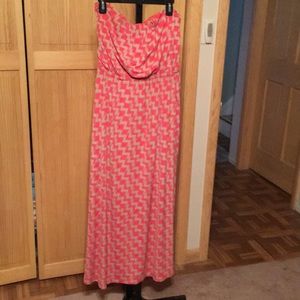 Strapless maxi dress